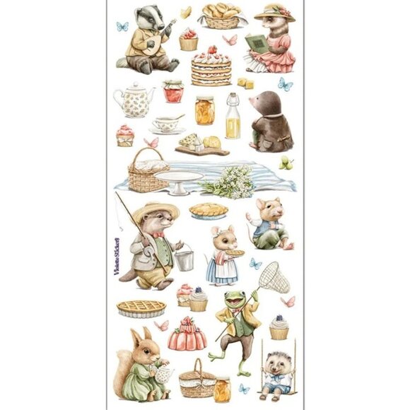 3 for $10 - Violette Stickers - 1 Critter Picnic‎ Sticker Sheet for Scrapbooking - Picture 1 of 4